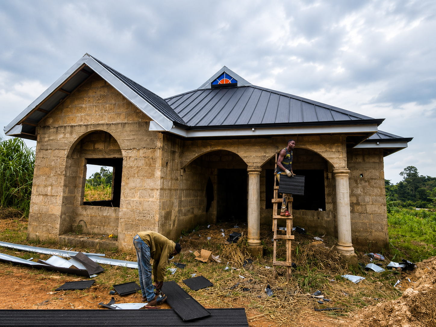 Roof repair project