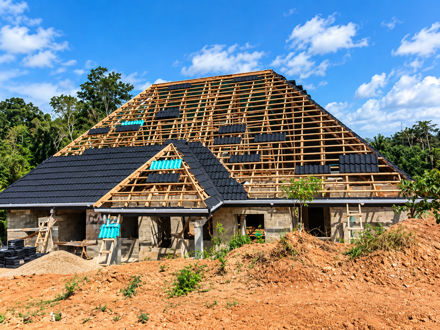 Roof repair work
